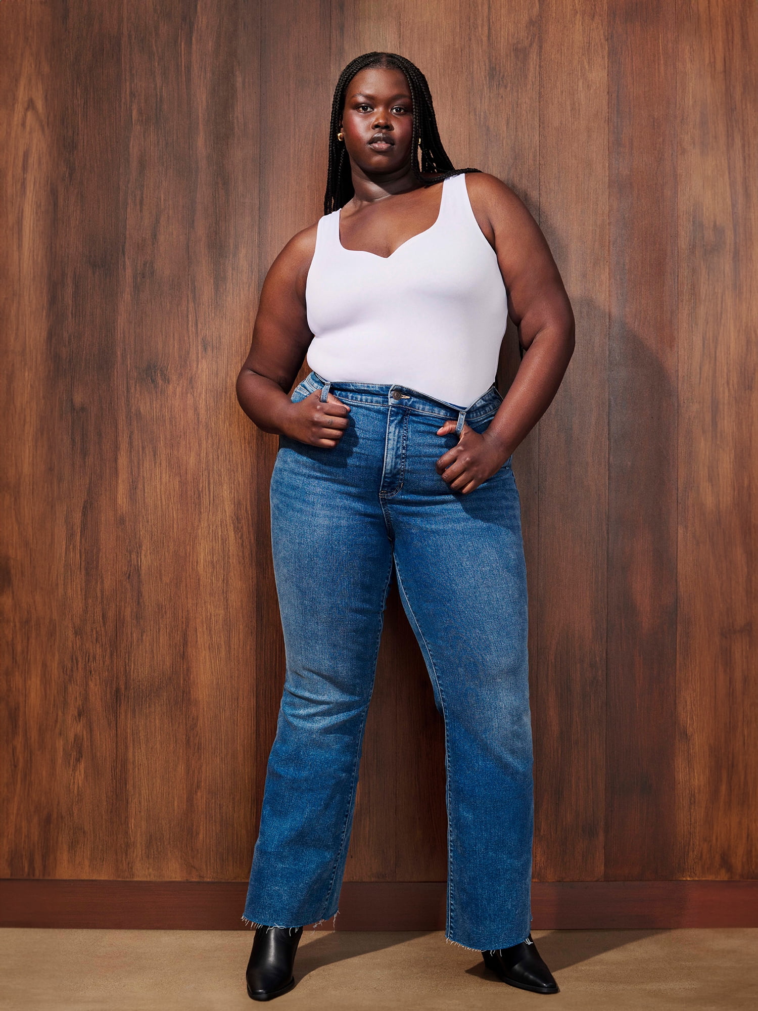 Levi Strauss Signature Women's and Women's Plus Heritage High Rise Flare Jeans