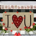 thumbnail image 1 of Clearance！npkgvia Valentines Decorations,Low Profile Door Mat Indoor Valentines Day Retro Rug Non-Slip Gnome Hearts Printed Doormat Outdoor Valentines Day Yard Decor, 1 of 6