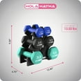 thumbnail image 3 of HolaHatha 1, 2 and 3 lb Neoprene Dumbbell Strength Training Weight Set with Rack, 3 of 11