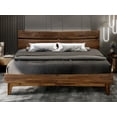 thumbnail image 1 of Acacia Aurora Bed Frame with Headboard Solid Wood Platform Bed, Queen Size Bed Frame, Unique Design Contemporary Signature Wood Bed Compatible with All Mattresses, Non-Slip and Noise-Free, Chocolate, 1 of 5