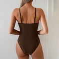 thumbnail image 5 of Guluxicc Underwire One Piece Swimsuit for Women Spaghetti Strap Push-Up Padded Decorative Bathing Suit Summer Beach Swimwear, 5 of 9