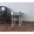 thumbnail image 2 of T22-A Side Table, End Table, Lamp Table, Black Glass and Chrome, 2 of 3