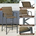 thumbnail image 5 of Pellebant High Back Outdoor Bar Stool - Set of 2, Gray, 5 of 7