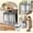 Gray, variant on Curtain Tier Bow Ruffled Window Valance For Kitchen Small Window Decoration