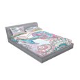 thumbnail image 2 of Ambesonne Cartoon Fitted Sheet & Pillow Sham Set, Greek Myth Seashell, Full, Pink Blue, 2 of 2