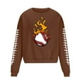 thumbnail image 3 of Sudadera sin capucha para hombre, cuello redondo, deportiva, con estampado de béisbol, sudadera con capucha, manga larga, blusa de poliéster para hombre, 3 of 4