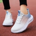 thumbnail image 2 of Sopiago Ladies Sneakers Women Fashion Mesh Round Cross Straps Flat Sneakers Running Shoes Casual Shoes Blue,39, 2 of 6
