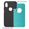 thumbnail image 2 of DistinctInk Custom SKIN / DECAL compatible with OtterBox Commuter for iPhone XS MAX (6.5" Screen) - Teal Stainless Steel Image Print - Printed Image of Stainless Steel, 2 of 5