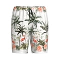 thumbnail image 4 of Naloa Flamingo Palm Trees Men's Short Pajama Pants, Lounge Comfort Shorts with Elasticized Waistband and Side Pockets - 4X-Large, 4 of 9