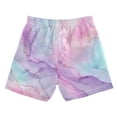 thumbnail image 2 of Kids' Beach Pants Comfortable Swim Trunks Pastel Pink Marble Texture Shorts for Pool Vacation and Lounge Wear 2T, 2 of 8