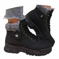 thumbnail image 3 of Women's Boots Winter Boots Insulated Lace Up Outdoor Comfortable Traction Durable Sole Warm Cold Weather Footwear for Ladies, 3 of 9