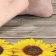 thumbnail image 2 of Sunflower Anti-Fatigue Kitchen Rug Set of 2 Board Wood Flower Farmhouse Vintage Cushioned Kitchen Floor Standing Mat Waterproof Non-Slip Kitchen Mat and Rugs PVC Ergonomic Comfort Foam Rug, 2 of 6