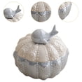 thumbnail image 6 of Dualoai Jewelry Box Ceramic Storage Container Display Table Decor Small Trinket Box Blue, 6 of 9