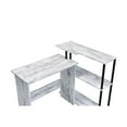 thumbnail image 3 of Hassch Home Office Desk L-Shaped Computer Table with 3-Tiers Wood Shelves, Antique White, 3 of 4