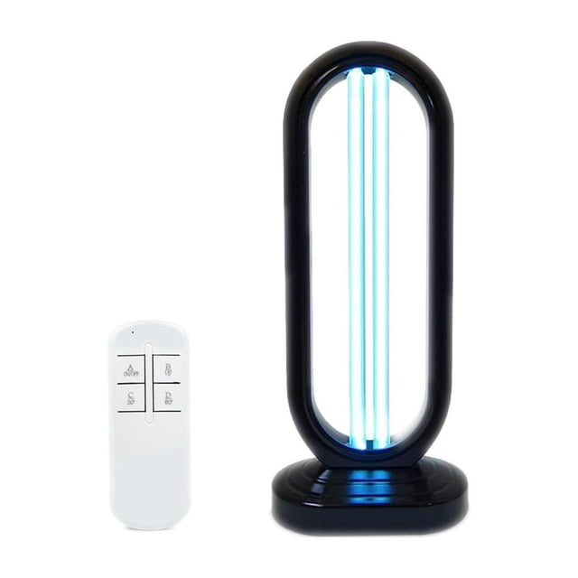 LEEYNEER Portable UVC Household Lamp with Remote Control Unique Design with Adjustable Timer Settings for Air Purification 15/30/60-Minute Options Perfect for Home Kitchen Bedroom