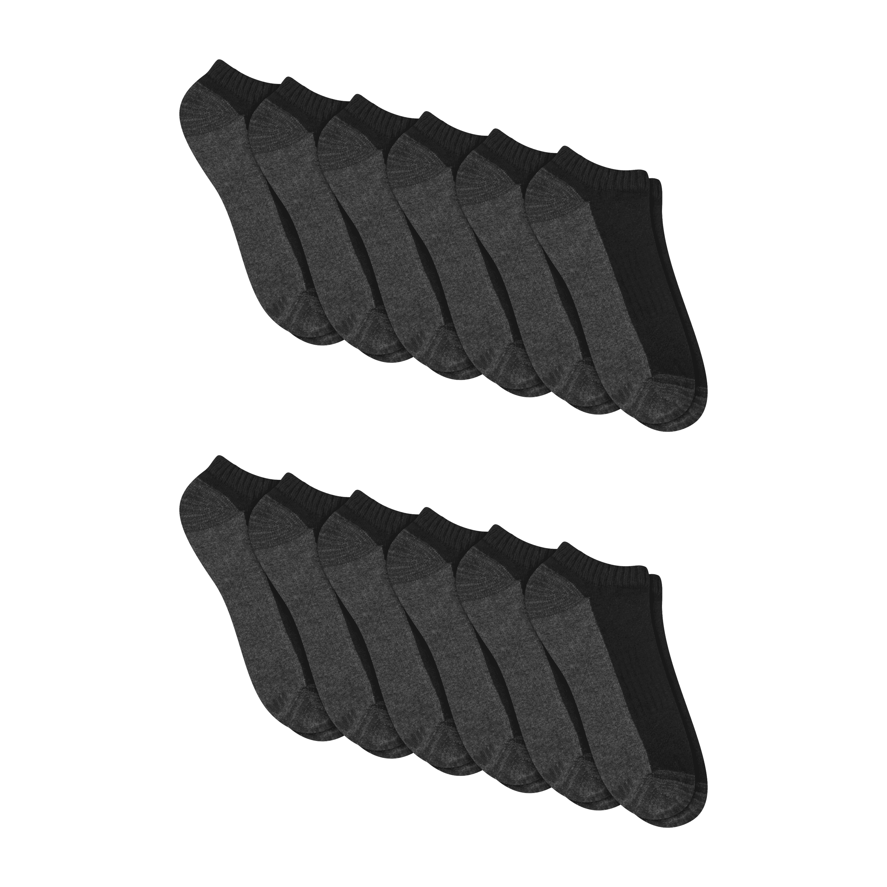 Hanes Men's No-Show Socks Pack - 12-Pack - X-Temp Cushioned - Regular & Extended Sizes Available
