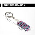thumbnail image 4 of Goofa Hawaii Palms Printed Rectangular Metal Keychain Bag Charm Floral Charm for Purse Keys Metal Keyring Gift for Women Accessories, 4 of 7