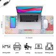 thumbnail image 5 of Long Mouse Pads for Desk,Pioneer Flower Floral Print Pattern Desk Mats on Top Of Desks, Desk Mouse Pad Extra Large with 3mm Non-Slip Base and Stitched Edge for Gaming,Office,Work,Home 31.5"x11.8", 5 of 6