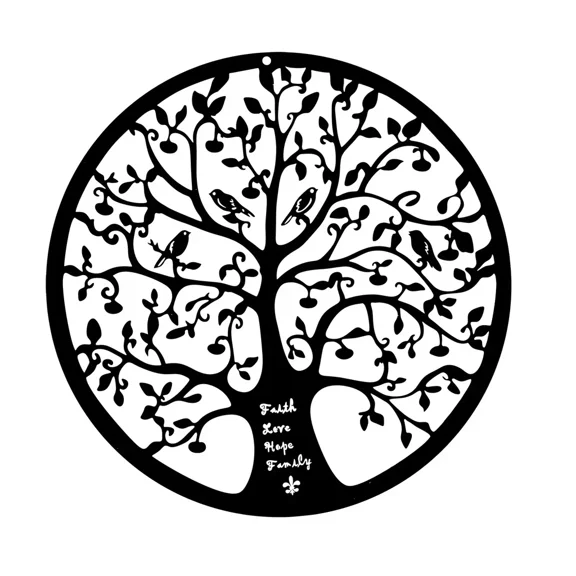 Tree Of Life Metal Wall Art 11"x11", Wall decor metal wall hanging, Room Decor, Home Decor, Iron Art, Wall decoration