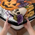 thumbnail image 3 of Twin Sze Fitted Sheet Set - Halloween 2 Piece Bedding Sets 16" Deep Pocket Fitted Sheet with 1 Pillowcase, Fall Pumpkins Ghost Bats Witch Hat Plants Rustic Brushed Microfiber Hotel Luxury Bed Sheets, 3 of 9