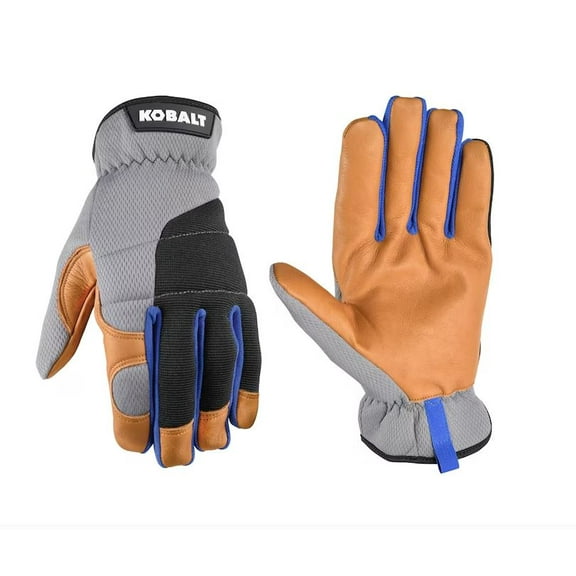 Kobalt Large Black Leather Utility Gloves