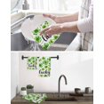 thumbnail image 5 of St Patrick's Day Kitchen Dish Towels for Drying Dishes Set of 3, Lucky Shamrock Leaf Plants Spring Green Waffle Weave Microfiber Hand Tea Bathroom Towels Quick Dry & Absorbent Towel 12x12, 5 of 7