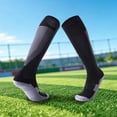 thumbnail image 2 of Girls Boys Thick Terry Bottom Long Soccer Socks For Kids 6-14 Years Sports Training Outdoor Wear, 2 of 5