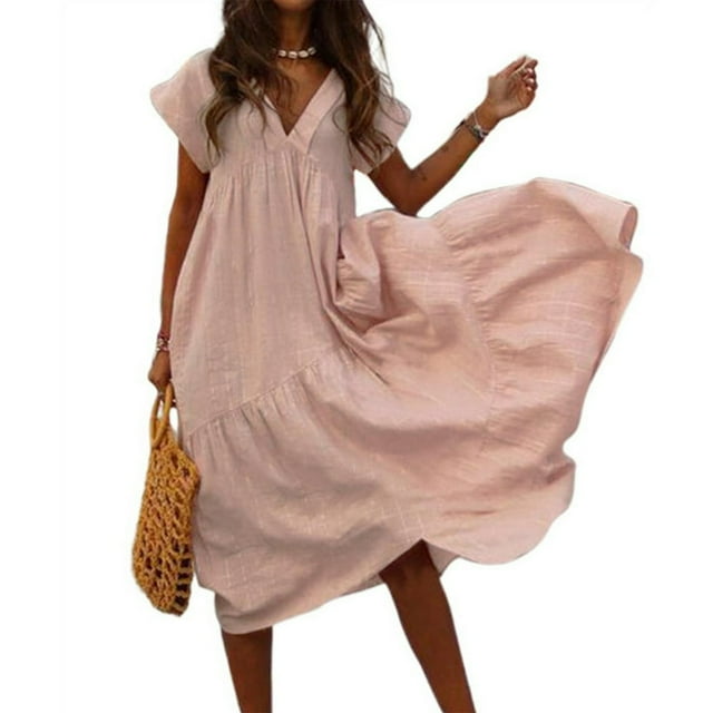 Robe Longue Maxi Décontractée Sans Manches pour Femmes, Soirée, Boîte de Nuit