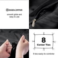 thumbnail image 3 of SORMAG 3 Pieces Duvet Cover Set, Soft Washed Microfiber Duvet Cover Full with 2 Pillow Shams,Black, 3 of 8