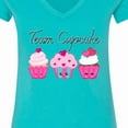 thumbnail image 4 of Inktastic Team Cupcake Happy Cupcakes Women's V-Neck T-Shirt, 4 of 5
