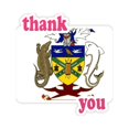 thumbnail image 1 of mon Islands National Emblem Thank You Stickers Quote Grateful, 1 of 3
