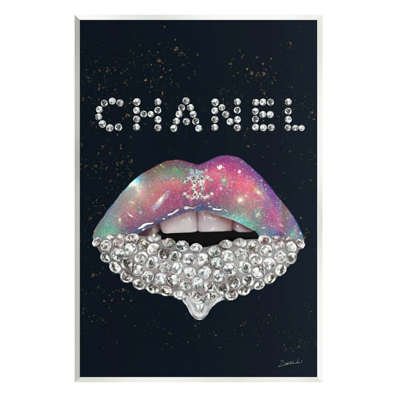 Stupell Industries Fashion Brand Glam Lips Beauty & Fashion Painting Unframed Art Print Wall Art, 10 x 15