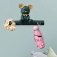 thumbnail image 3 of Perchero de pared con forma de oso, adorno artesanal para porche, ropa y batas. verde, 3 of 8