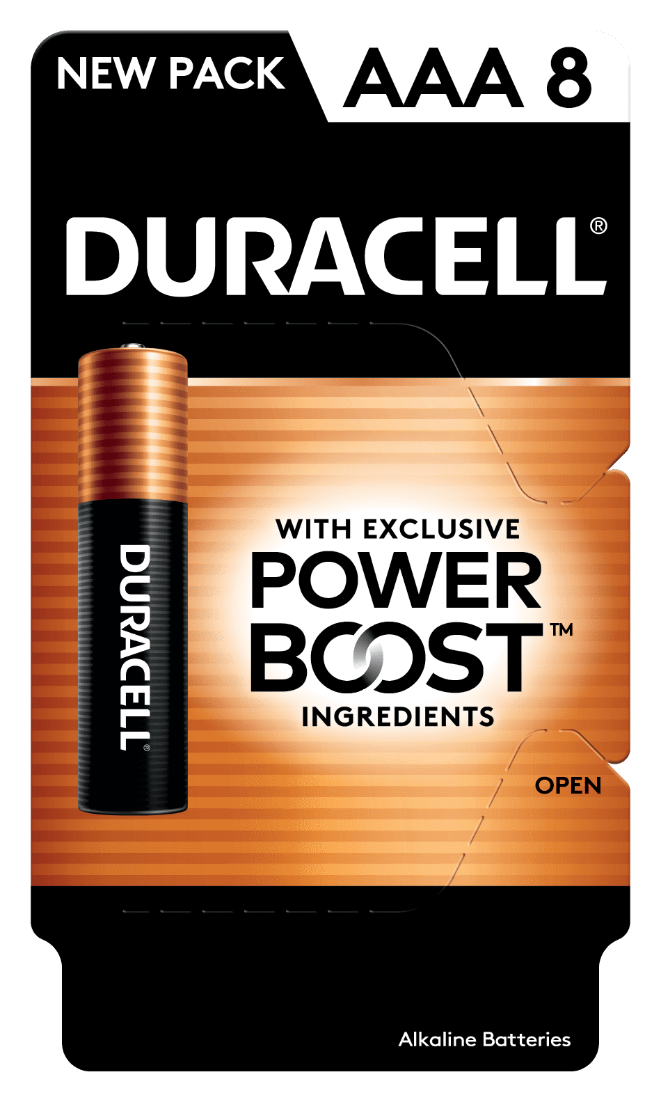 (60 pack) Duracell PowerBoost AAA Batteries, 8 Pack