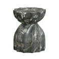 thumbnail image 2 of Pemberly Row Indoor / Outdoor Faux Marble & Stone Stool in Black, 2 of 7
