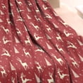 thumbnail image 3 of Red Christmas Reindeer Pattern Blanket,Comfortable Soft Flannel Throw Blanket,All Season,Warm Lightweight Blankets for Sofa Bed Couch Living Room Chair,30"x40", 3 of 4