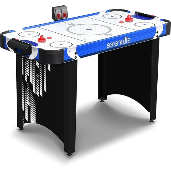 SereneLife 48" Air Hockey Game Table with 2X Stronger Motor, Digital LED Scoreboard, Puck Dispenser & Complete Accessories