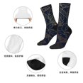 thumbnail image 5 of Honeii Copper-Gold Gloss Outline Rose Print Adult Socks,Crew Socks,Casual Calf Socks,Daily Wear Socks for Men & Women, Perfect for Sports, Casual and Everyday Use, 5 of 6