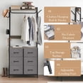 thumbnail image 3 of EDTara Garment Rack With 6 Drawers and Hanging Rods, Sturdy Clothes Organizer With 4 Hooks for Entryway or Bedroom, 3 of 8