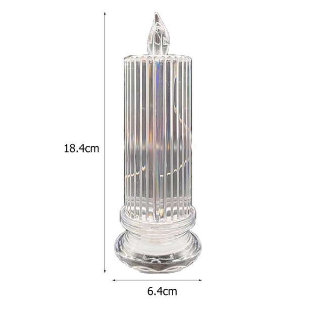 Lámpara Luz de vela de diamante LED de noche de cristal acrílico Decoración de dormitorio en casa (B) Likrtyny Para estrenar