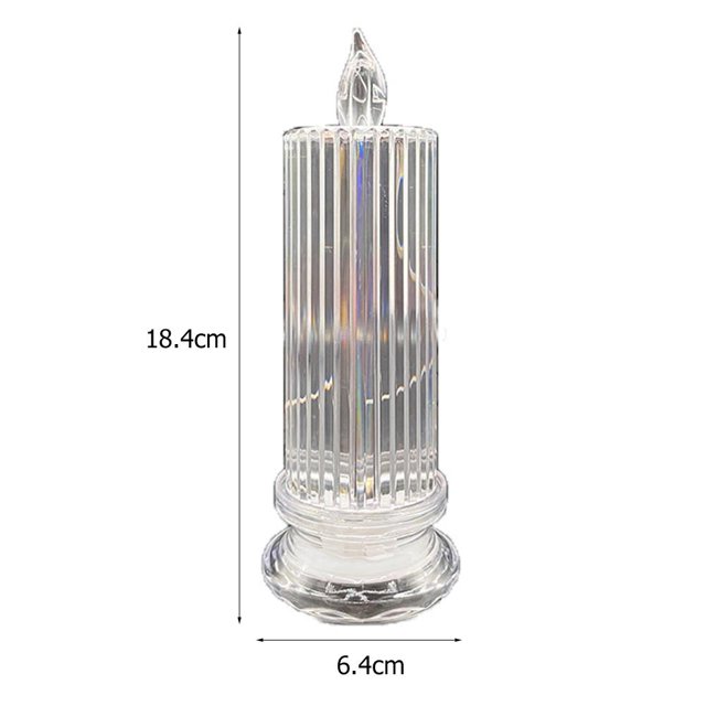 Lámpara Luz de vela de diamante LED de noche de cristal acrílico Decoración de dormitorio en casa (B) Likrtyny Para estrenar