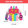 thumbnail image 4 of Monedero Pop Bag Civan con forma de unicornio con juguete para niñas y mujeres, 4 of 6