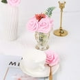thumbnail image 5 of Mightlink 3 Stemless Rose Flower Heads, Artificial Roses for Weddings and Crafts, 5 of 6