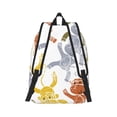 thumbnail image 2 of Naloa Cartoon Monkey Canvas Backpack for Men Women Rucksack Casual Travel Daypack College Tote Satchel Bookbag for Teens-Medium, 2 of 7