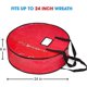 thumbnail image 5 of SZTXJ 24" Christmas Wreath Storage Bag - Red - Holiday Container with Tear Resistant Fabric - With Sturdy Handles and Clear Card Slot, 5 of 5