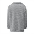 thumbnail image 3 of JUNWELL Spring New Women‘s Retro Casual Neck Zipper Solid Color Sweater Plaid Pullover Sweater Top, 3 of 4