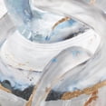 thumbnail image 5 of 30" x 59" Interlocked Rings Abstract Framed Wall Art with Gold and Blue Accents, by DecMode, 5 of 9