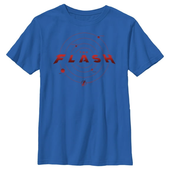 Boy's The Flash Multiverse Logo  Graphic Tee Royal Blue Medium