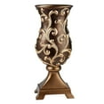 thumbnail image 6 of 20" Espresso Damask Round Polyresin Urn Vase, 6 of 6