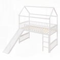 thumbnail image 5 of Twin Size Wood Loft Bed with Slide, No Box Spring Needed, White, Bedroom, 5 of 15